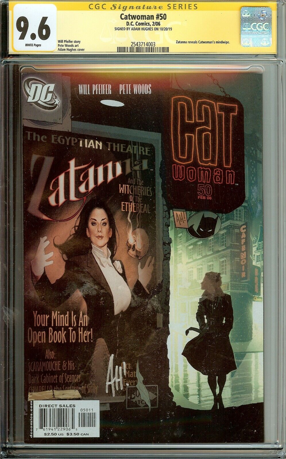 Catwoman #50 CGC 9.6 Signed Adam Hughes