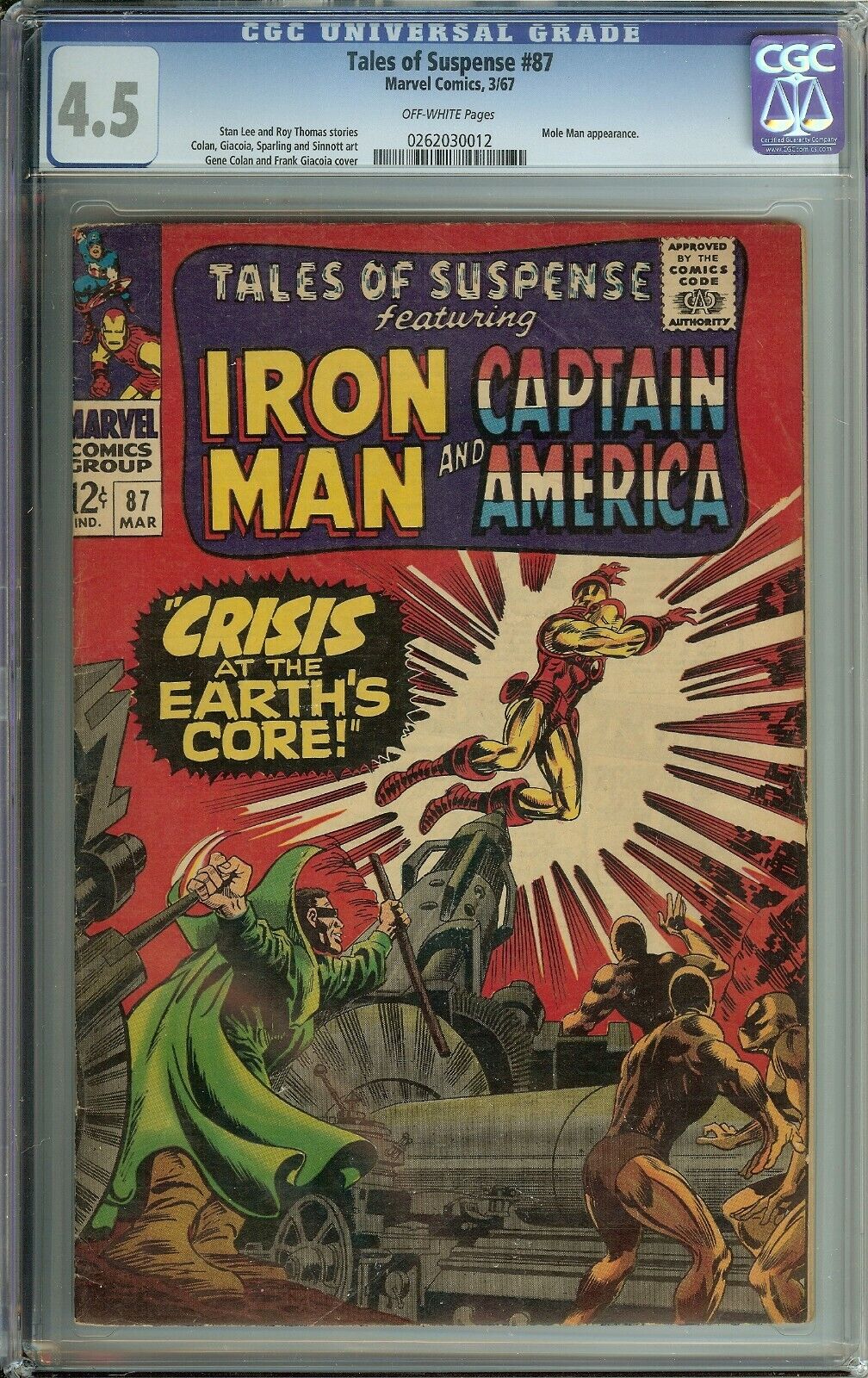 Tales of Suspense Iron Man and Captain America #87 CGC 4.5