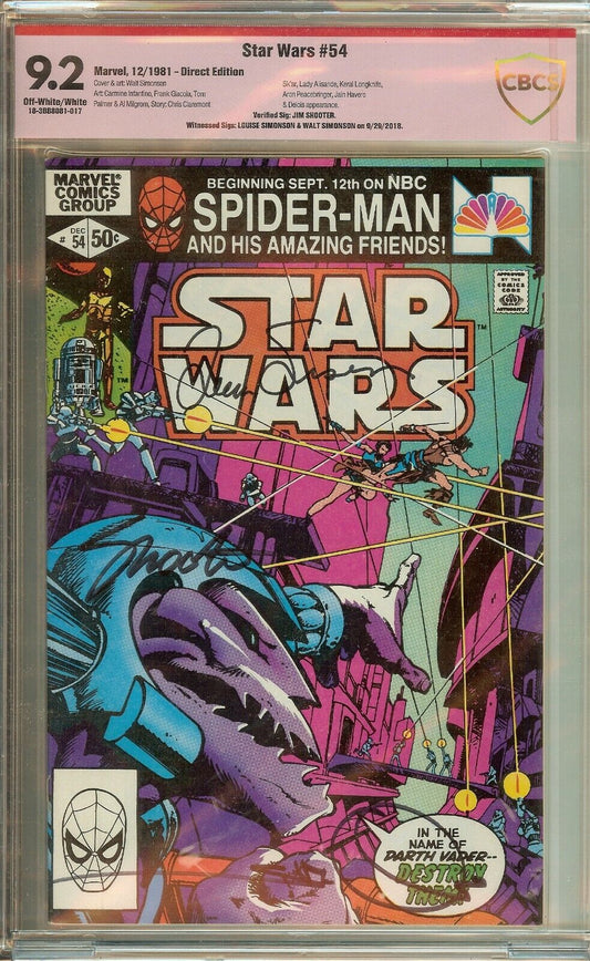 Marvel 1977 Star Wars #54 Signed Louise Walt Simonson Shooter CBCS 9.2