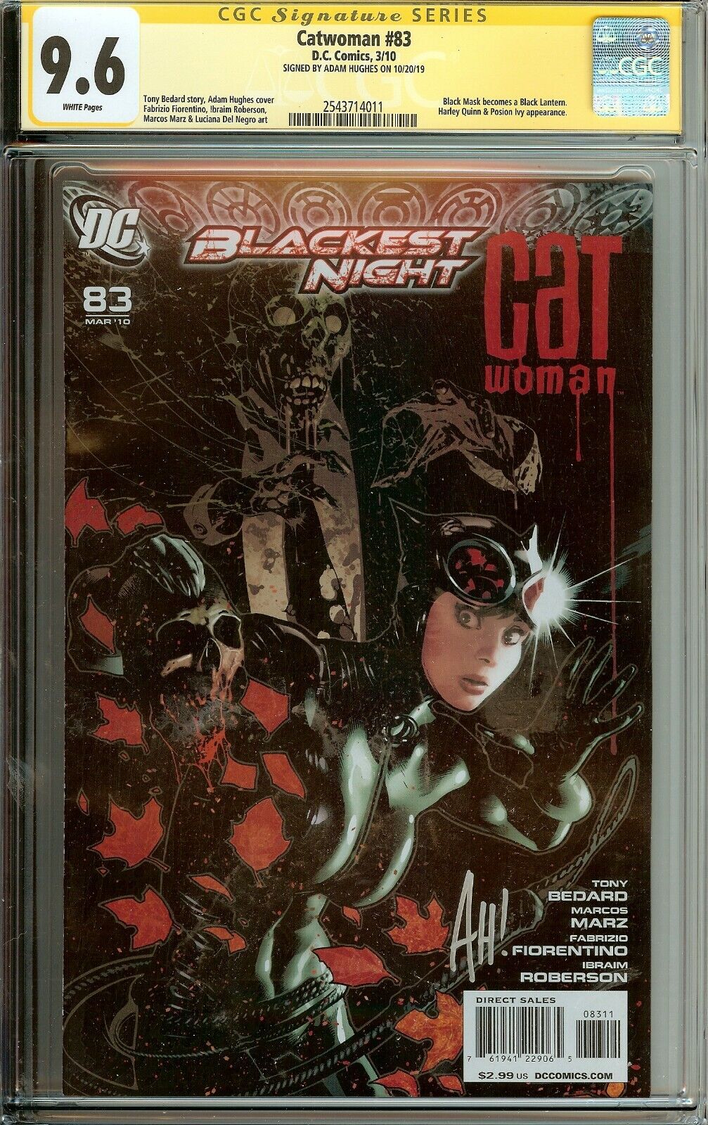 Catwoman #83 CGC 9.6 Signed Adam Hughes