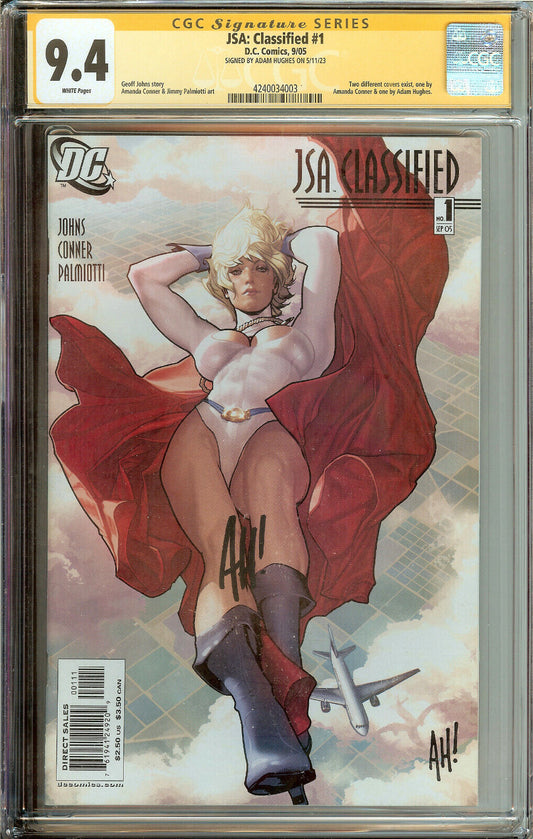 JSA Classified #1 Power Girl CGC 9.4 Signed Adam Hughes