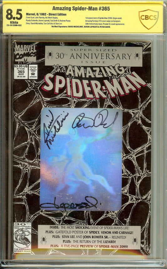 Autographed Amazing Spider-Man #365 Signed Peter David, David Michelini, Aaron Lopresti