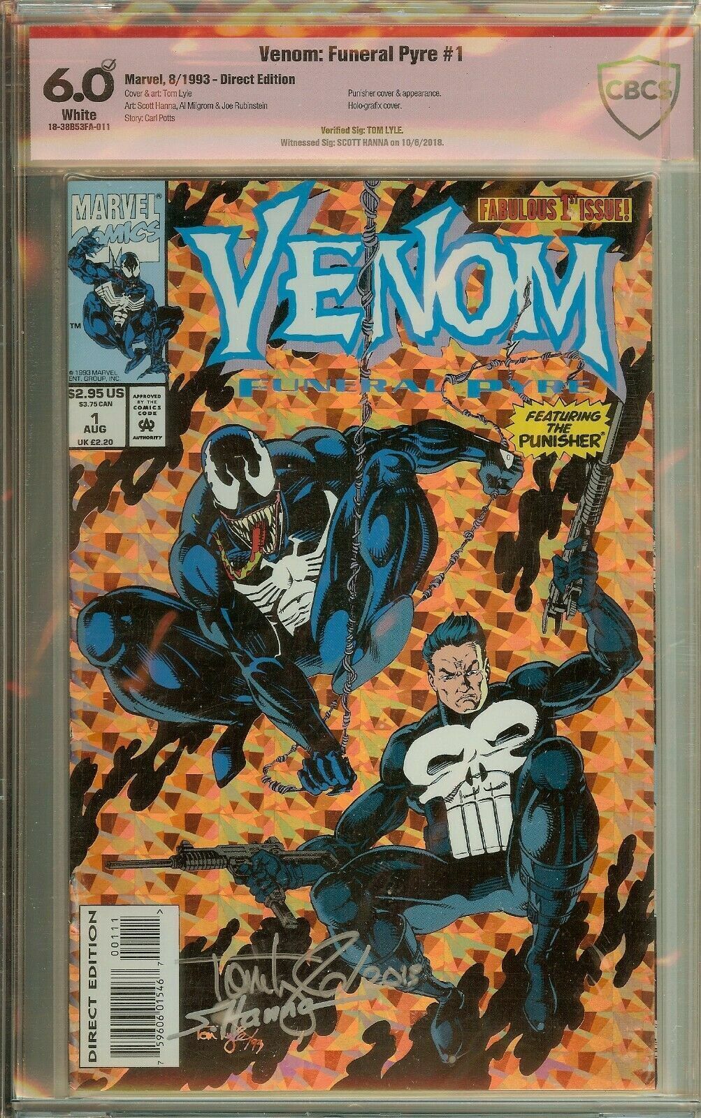 Venom Funeral Pyre #1 Signed Tom Lyle Scott Hanna CBCS 6.0