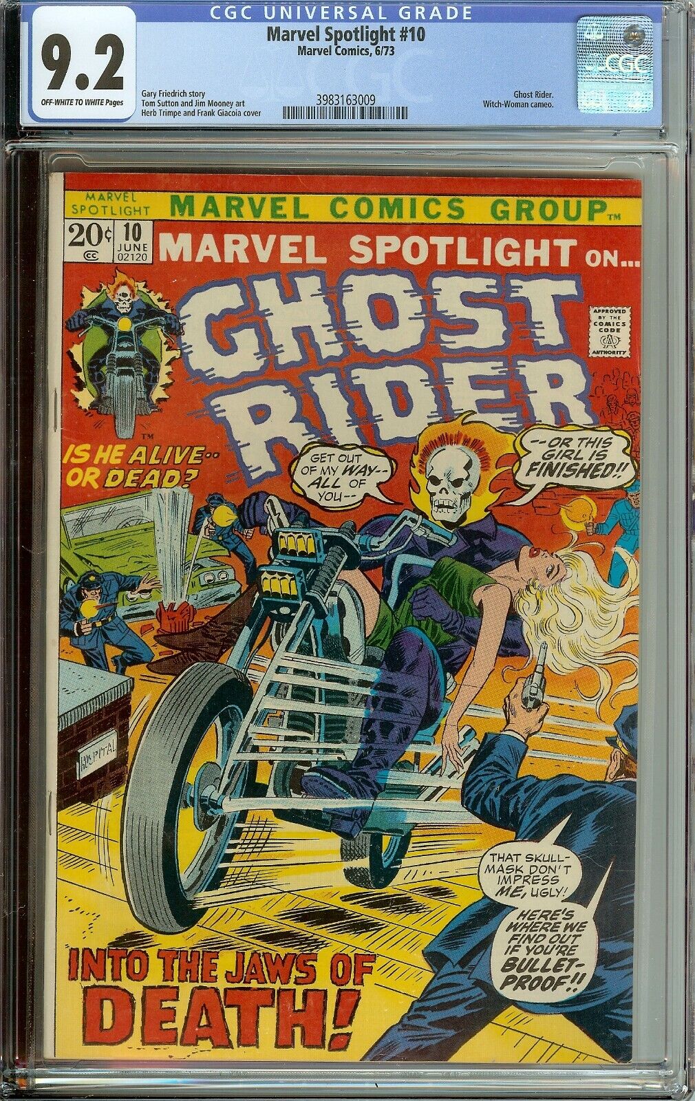 Marvel Spotlight GhostRider #10 CGC 9.2