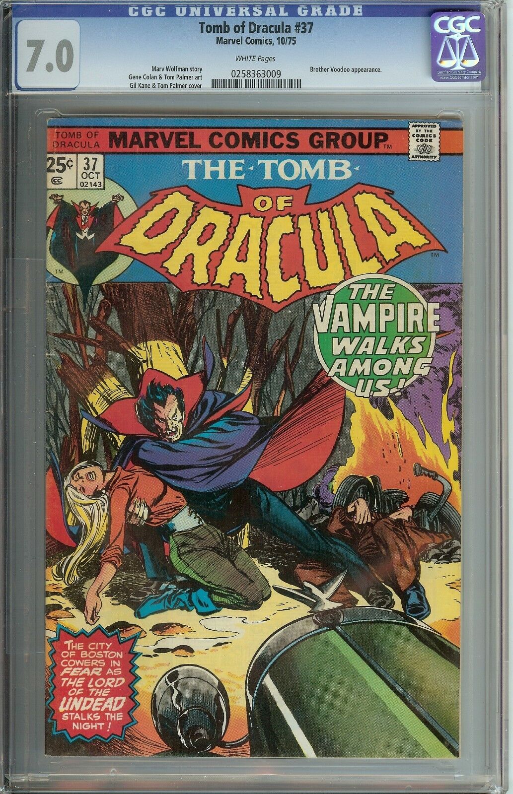 Tomb of Dracula Lord of Vampires! #37 CGC 7.0