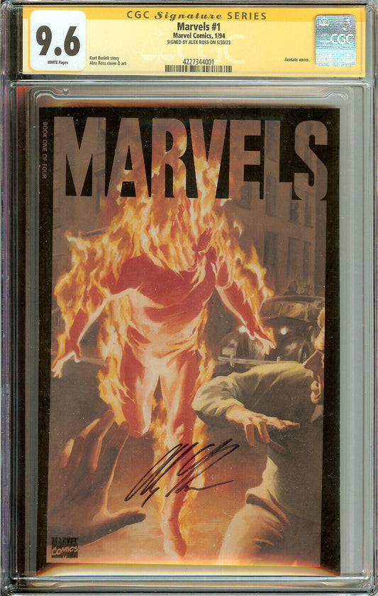 Marvels #1 CGC 9.6 Signed by Alex Ross