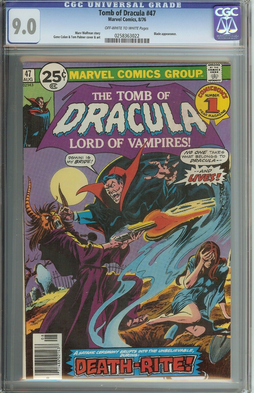 Tomb of Dracula Lord of Vampires! #47 CGC 9.2