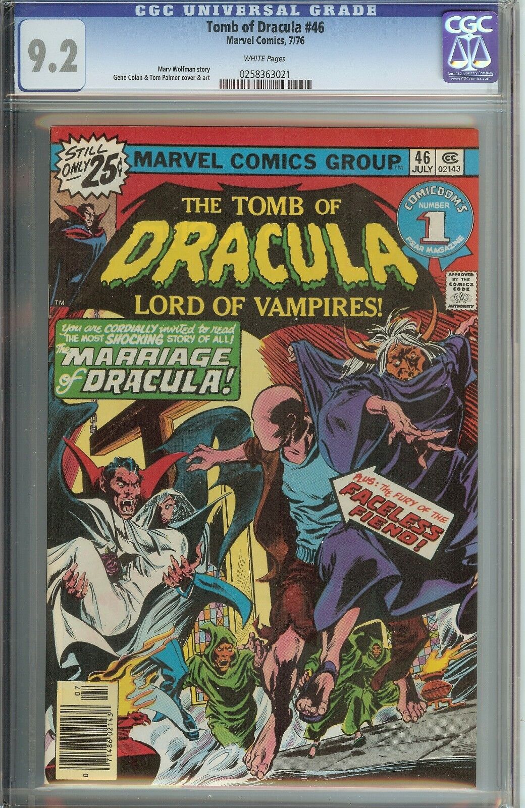 Tomb of Dracula Lord of Vampires! #46 CGC 9.2