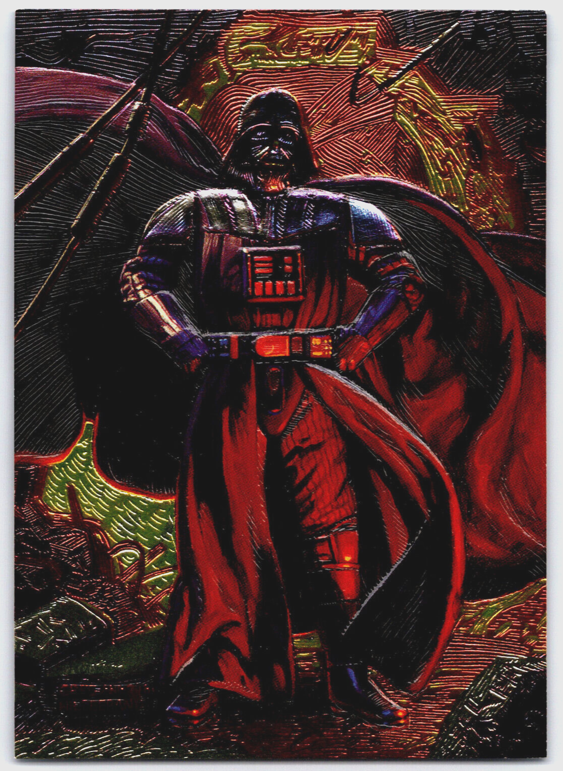 1996 Topps Star Wars Shadows of the Empire Darth Vader #80 Etched Foil Card