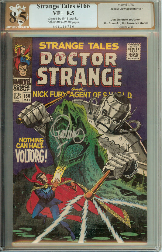 Strange Tales #166 PGX 8.5 not CGC Signed Steranko