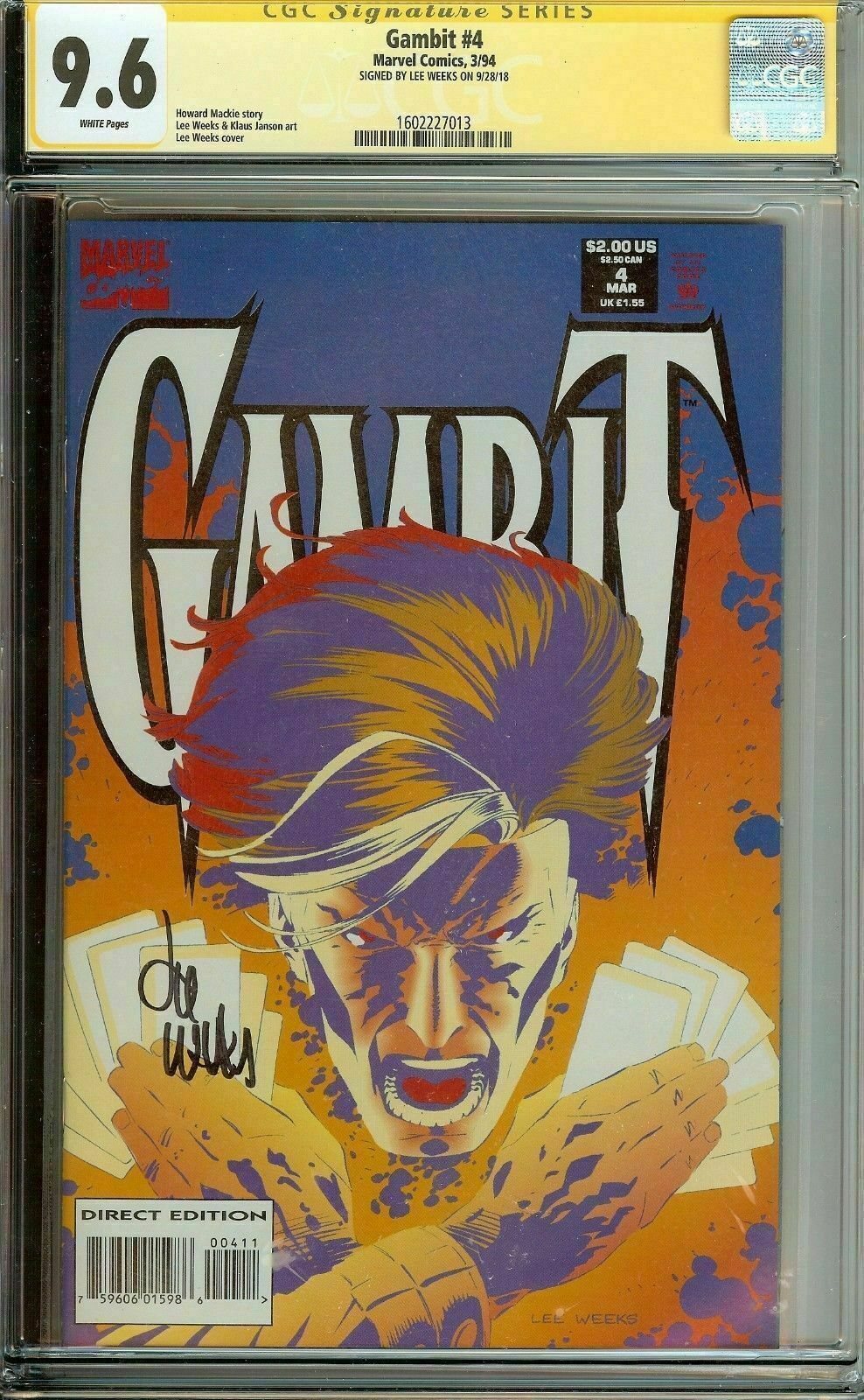 Gambit #4 Limited Series CBCS 9.6 Signed Chris Claremont