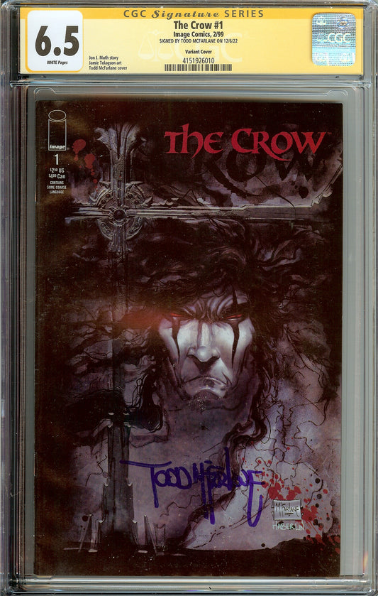 The Crow Image 02/99  CGC 6.5 Signed Todd McFarlane