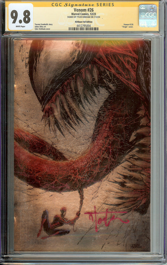 *SIGNED* Venom #26 Virgin Edition CGC 9.8 Tyler Kirkham