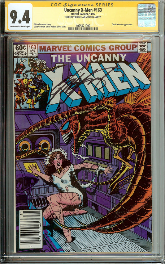 Uncanny X-Men #163 CGC 9.4 Signed Writer Chris Claremont