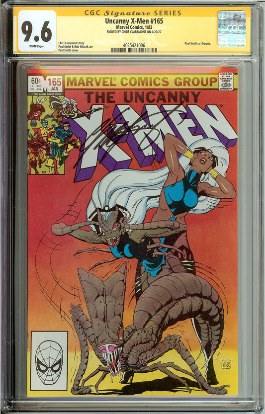 Uncanny X-Men #165 CGC 9.6 Signed Chris Claremont