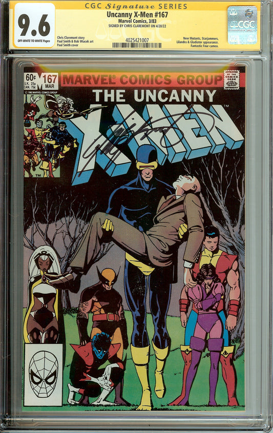 Uncanny X-Men #167 CGC 9.6 Signed Chris Claremont